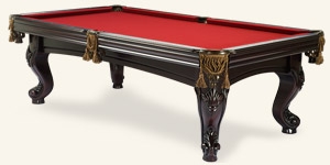 Photo de la table de billard Majestic Acajou